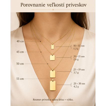 zlatý prívesok platnička