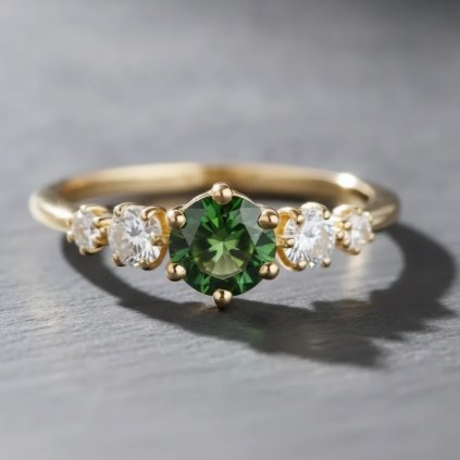 zásnubný prsteň turmalín diamant